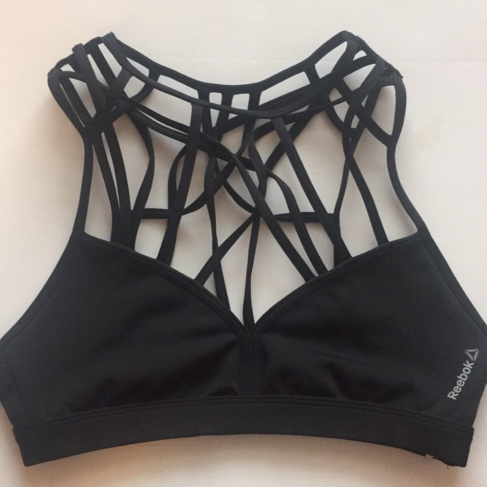 Reebok High Neck Cut Out Sports Bra